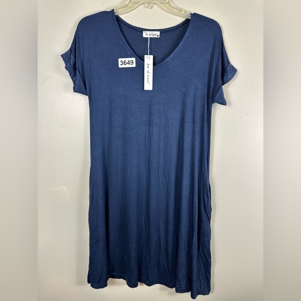 Jar of love small blue dress 16-1/2 p2p length 32-1/2 flowy  lounge